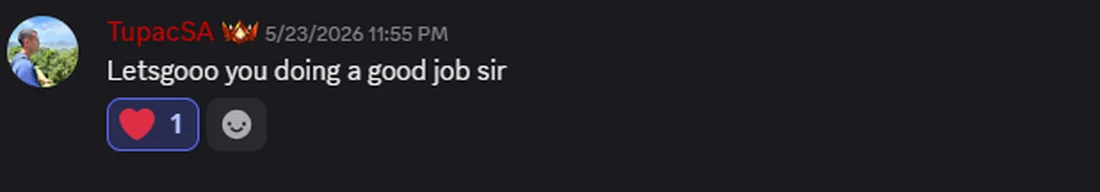 Slack message from client